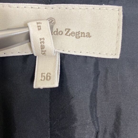 ERMENEGILDO ZEGNA Men’s 100% Cashmere Black Short Coat/Jacket Size 56 Italy - Picture 3 of 6